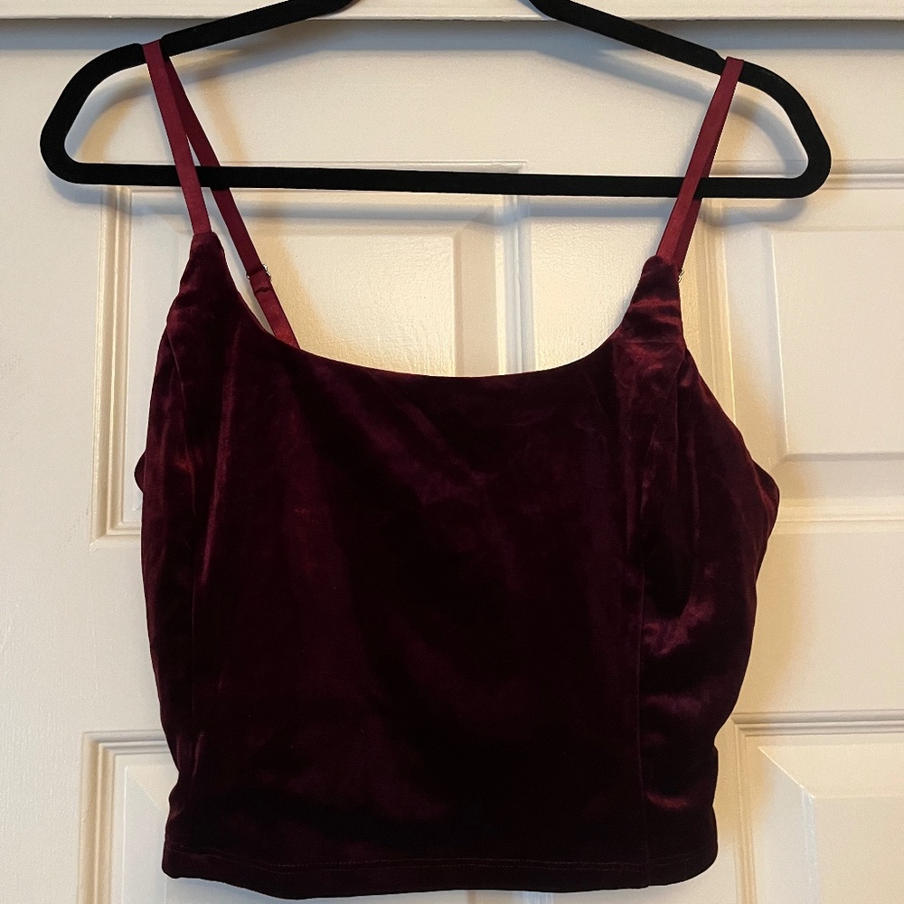 Burgundy Crop Top